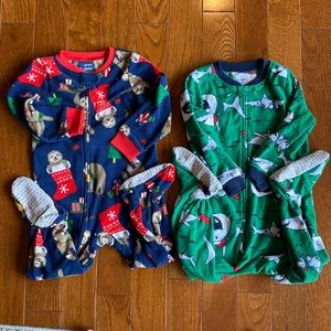 Boys Christmas Footed Pajamas